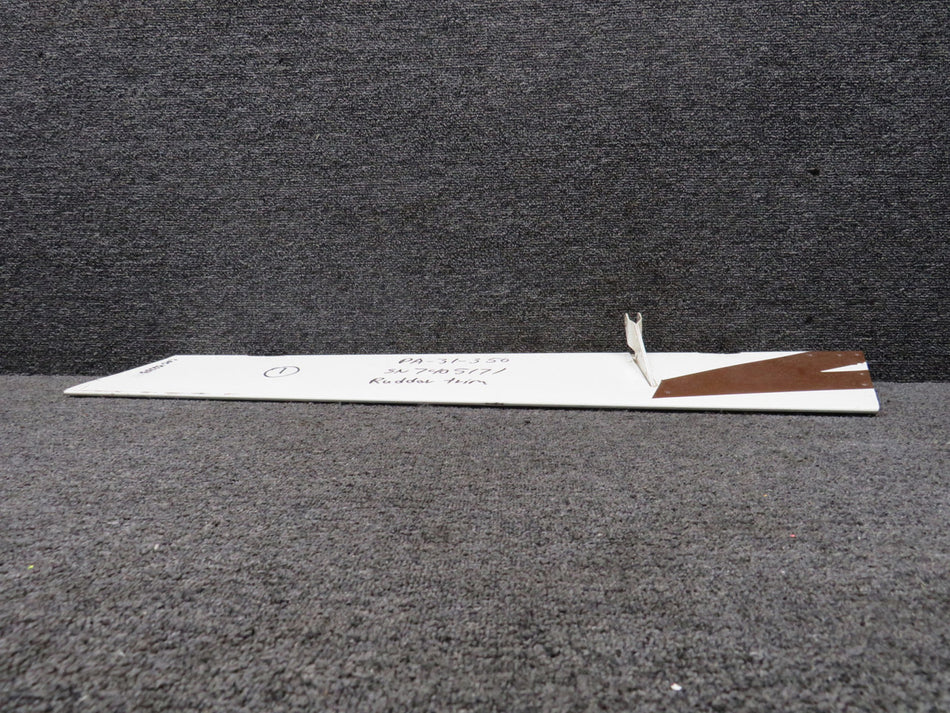 40008-000 Piper PA31-350 Rudder Tab Assembly (Scratched Paint) (Striped)
