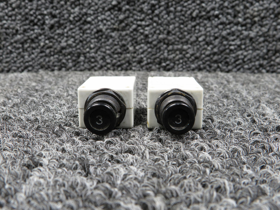 7274-26-3 Klixon Push Circuit Breaker (3 Amps)(Set of 2)