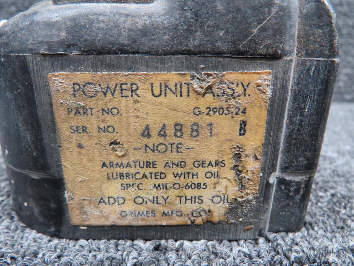 Grimes G-2905-24 Grimes Landing Light Power Unit (Missing Bottom Cover and Gear) (24V)