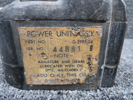 Grimes G-2905-24 Grimes Landing Light Power Unit (Missing Bottom Cover and Gear) (24V)