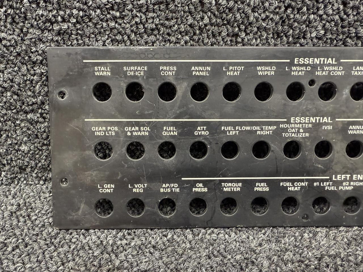 Piper Aircraft Parts 80809-002 Piper PA-31T Electroluminescent Switch Panel Cover