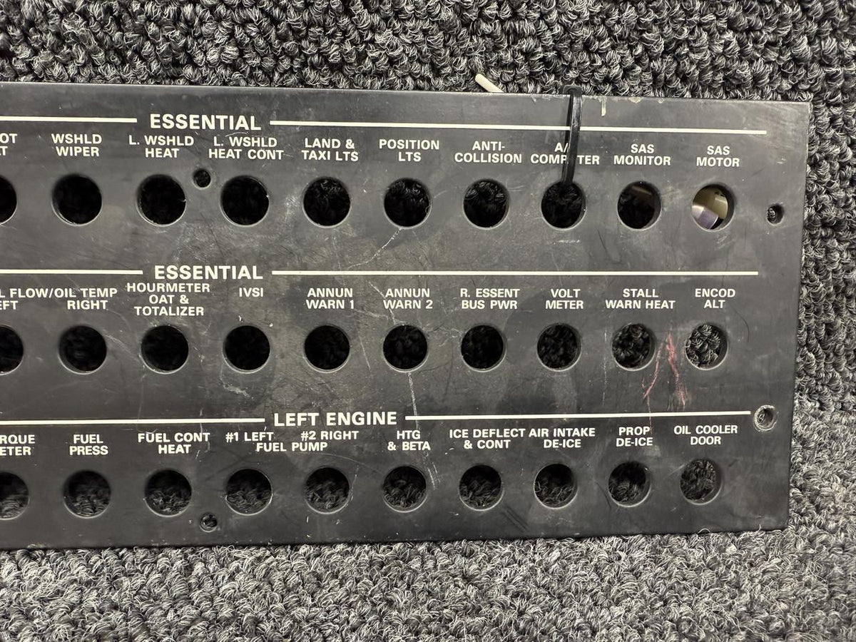 Piper Aircraft Parts 80809-002 Piper PA-31T Electroluminescent Switch Panel Cover