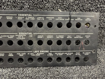 Piper Aircraft Parts 80809-002 Piper PA-31T Electroluminescent Switch Panel Cover