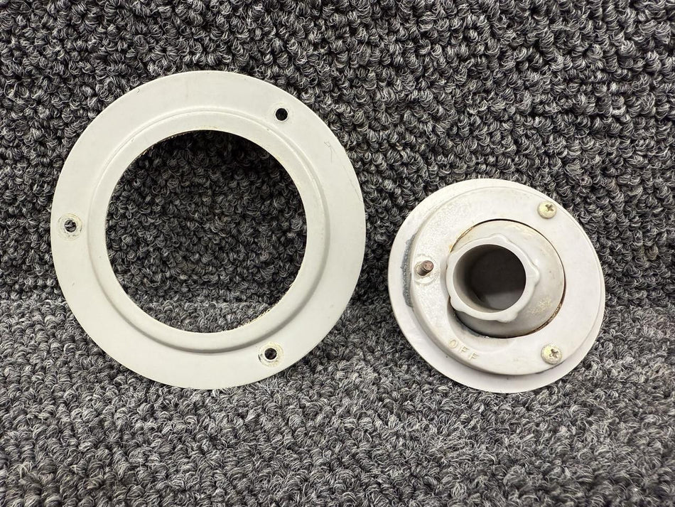 Piper Aircraft Parts 19380-005 (Use: 30957-000) Piper PA23-250 Vent Nozzle Assembly (No Knob)