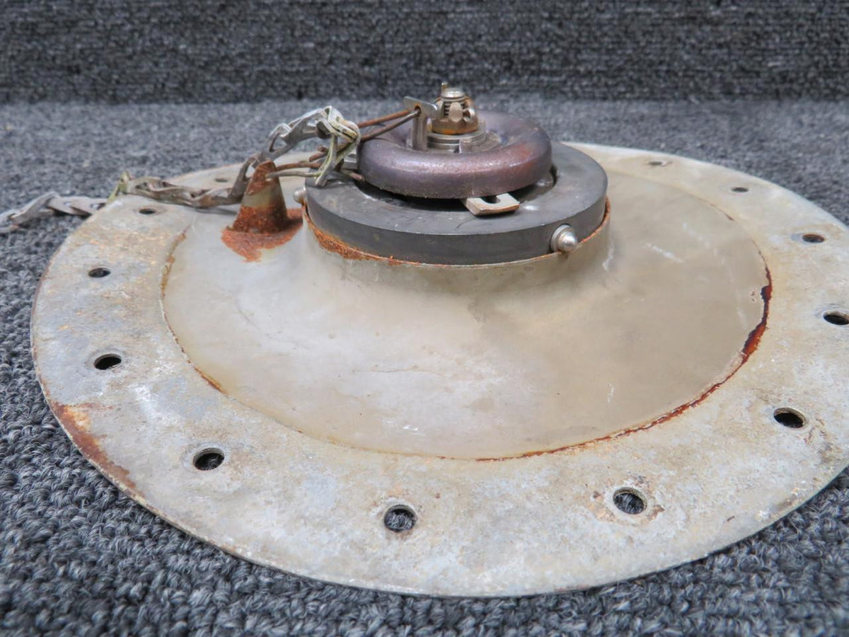 Cessna Aircraft Parts 0823410-9 Cessna 401 Shaw Aero Fuel Cap and Filter Assembly (Worn, Rusted)