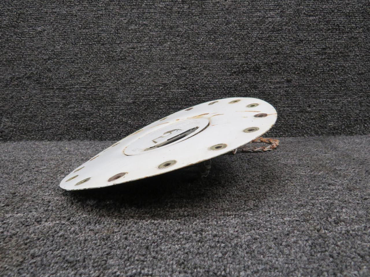 Cessna Aircraft Parts 0823410-9 Cessna 401 Shaw Aero Fuel Cap and Filter Assembly (Worn, Rusted)