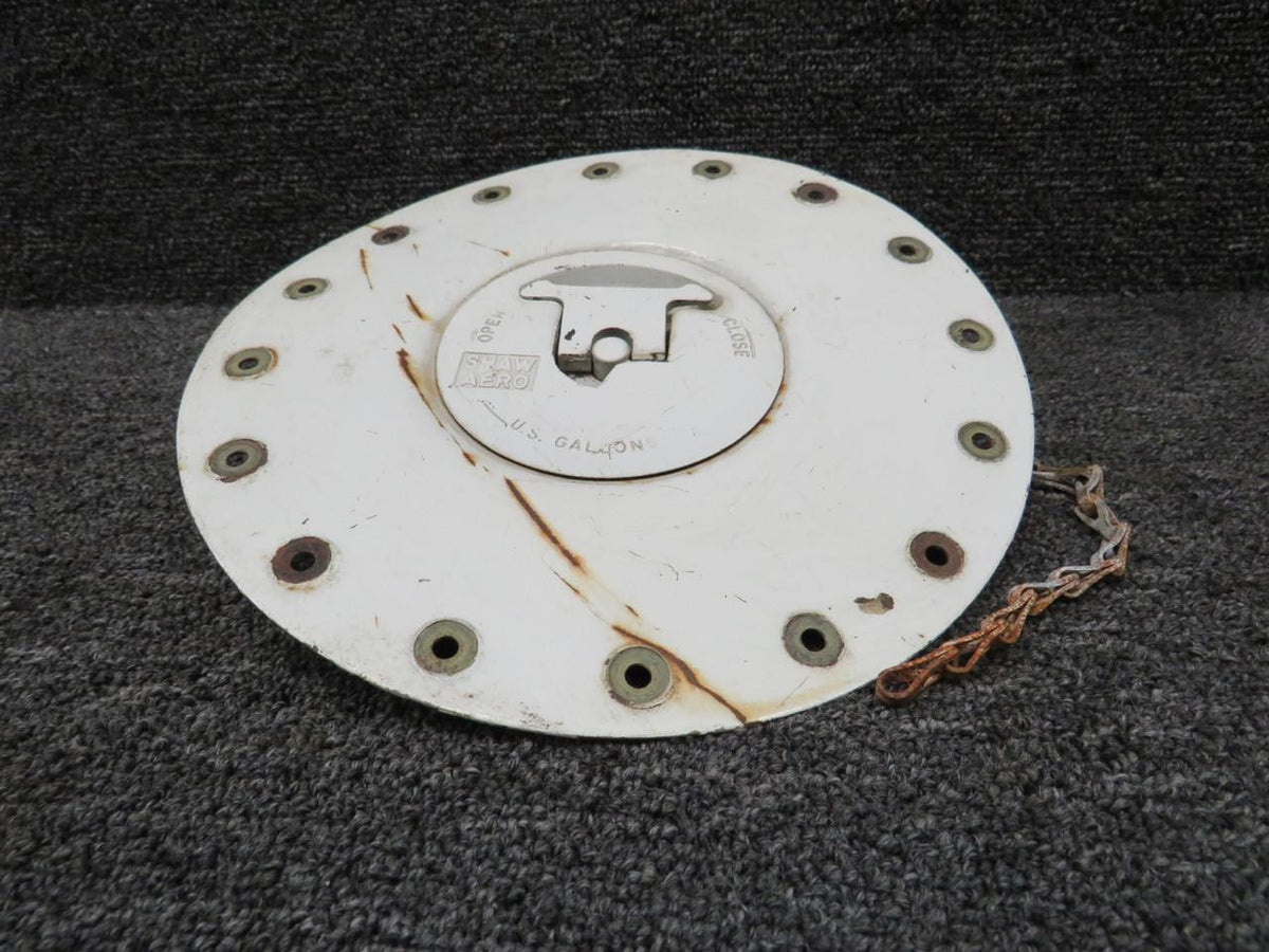 Cessna Aircraft Parts 0823410-9 Cessna 401 Shaw Aero Fuel Cap and Filter Assembly (Worn, Rusted)