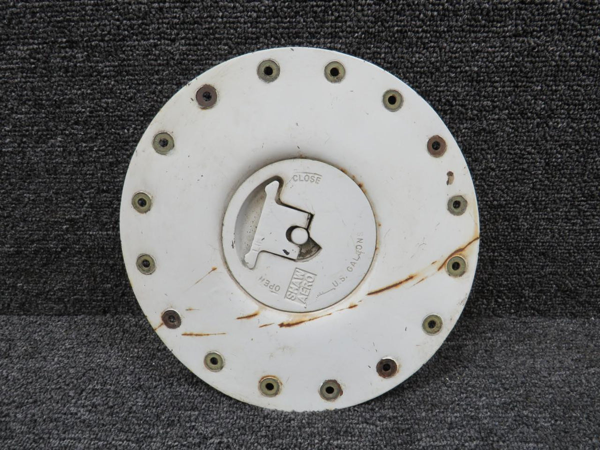 Cessna Aircraft Parts 0823410-9 Cessna 401 Shaw Aero Fuel Cap and Filter Assembly (Worn, Rusted)