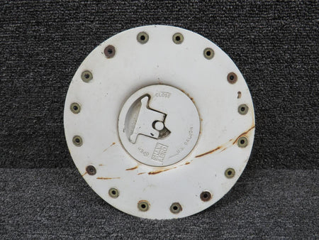 Cessna Aircraft Parts 0823410-9 Cessna 401 Shaw Aero Fuel Cap and Filter Assembly (Worn, Rusted)