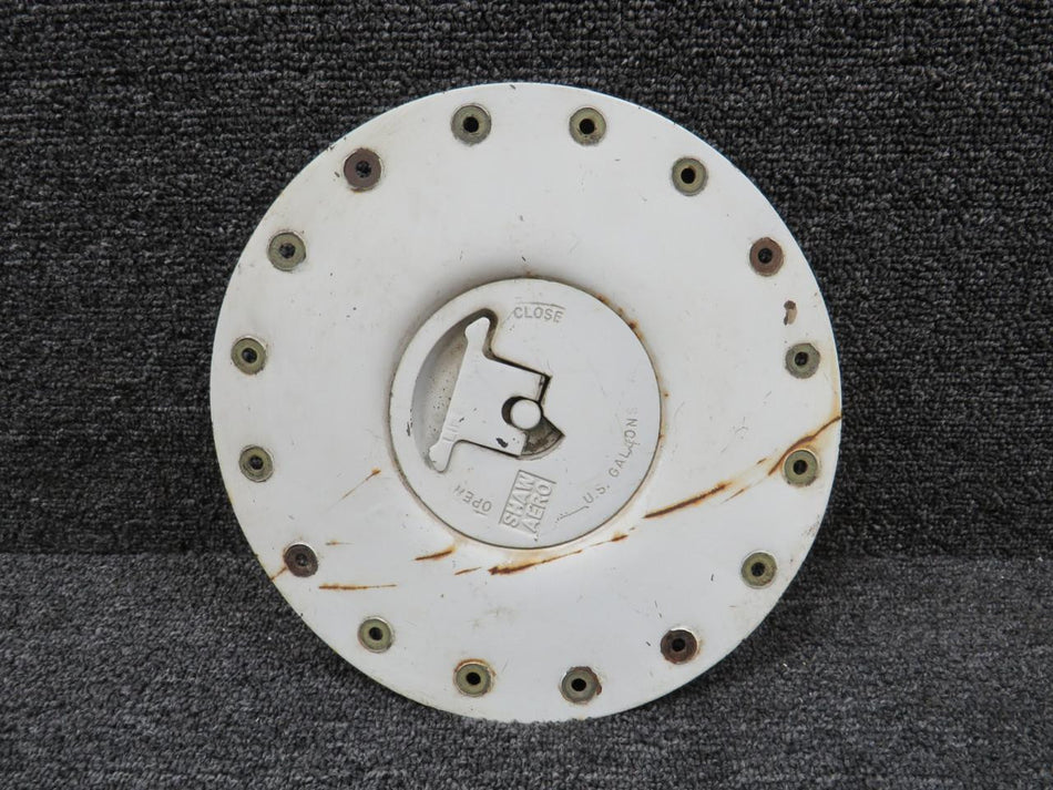 Cessna Aircraft Parts 0823410-9 Cessna 401 Shaw Aero Fuel Cap and Filter Assembly (Worn, Rusted)