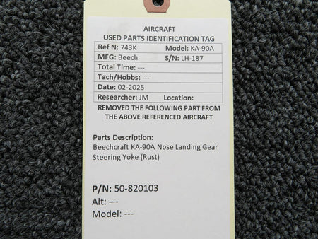 Beechcraft Parts 50-820103 Beechcraft KA-90A Nose Landing Gear Steering Yoke (Rust)