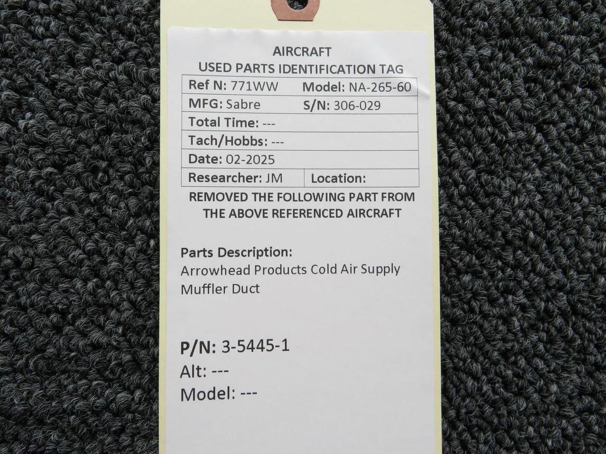 Arrowhead 3-5445-1 Arrowhead Products Cold Air Supply Muffler Duct