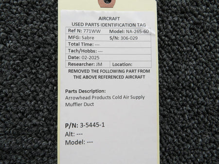 Arrowhead 3-5445-1 Arrowhead Products Cold Air Supply Muffler Duct