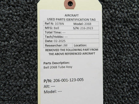 Bell Helicopter 206-001-123-005  Bell 206B Tube Assembly
