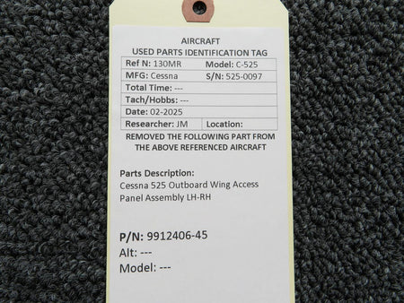 Cessna Aircraft Parts 9912406-45 Cessna 525 Outboard Wing Access Panel Assembly LH-RH