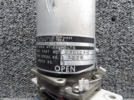 Whittaker 230125-2 (Alt: 9912014-2) Whittaker Actuated Motor Valve (18-30V) (Chaffing)