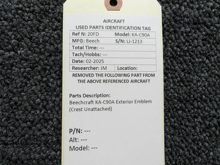 Beechcraft Parts Beechcraft KA-C90A Exterior Emblem (Crest Unattached)