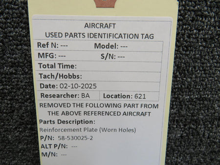 No Brand 58-530025-2 Reinforcement Plate (Worn Holes)