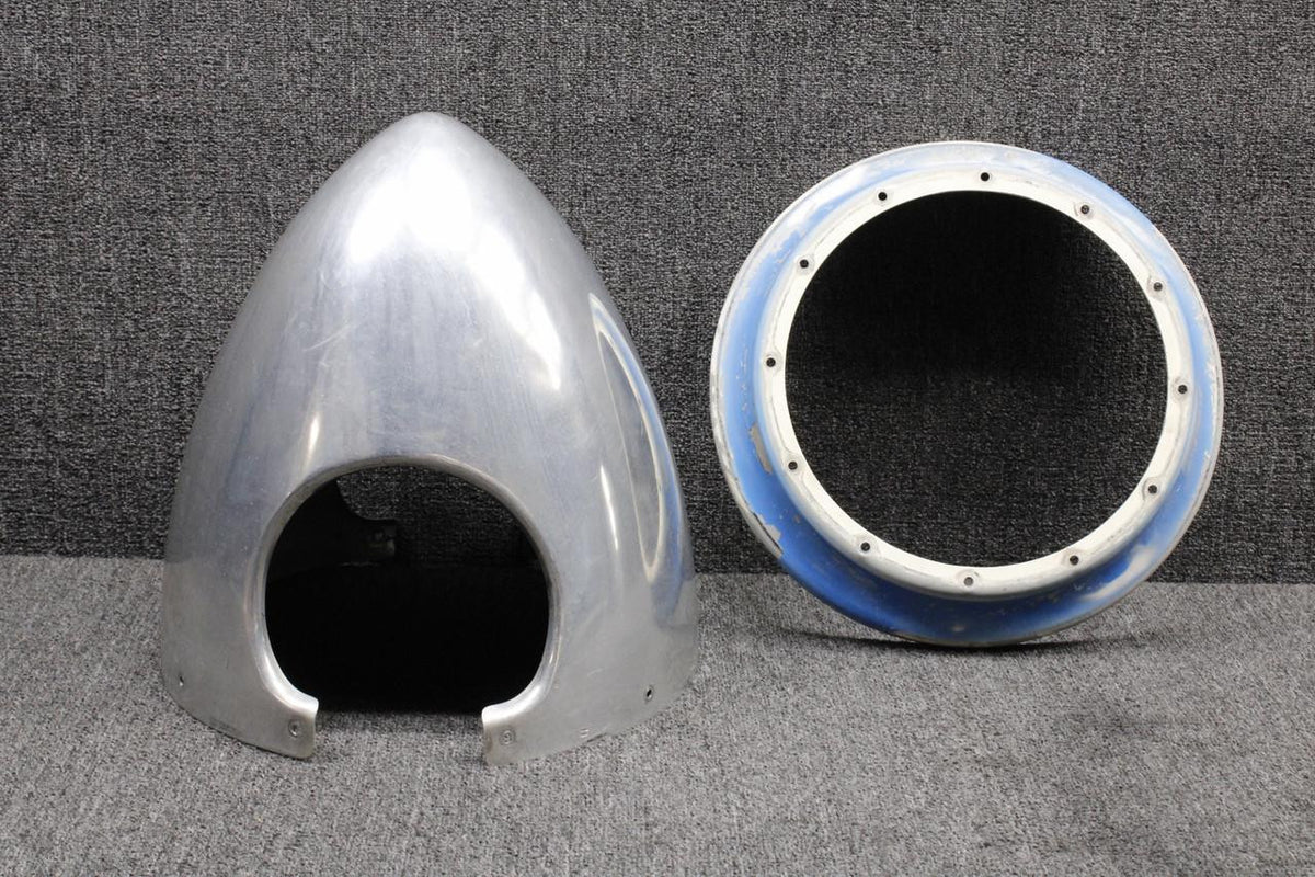 Piper Aircraft Parts 16443-000, 16444-003 Piper PA23-250 Two Blade Propeller Spinner with Bulkhead
