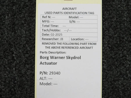 Borg-Warner 29340 Borg Warner Skydrol Actuator