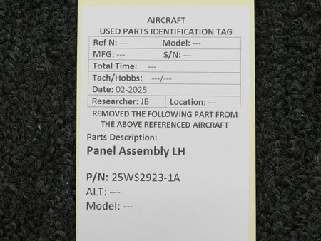 No Brand 25WS2923-1A Panel Assembly LH