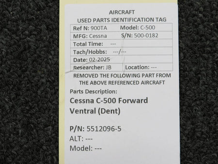 Cessna Aircraft Parts 5512096-5 Cessna C-500 Forward Ventral (Dent)