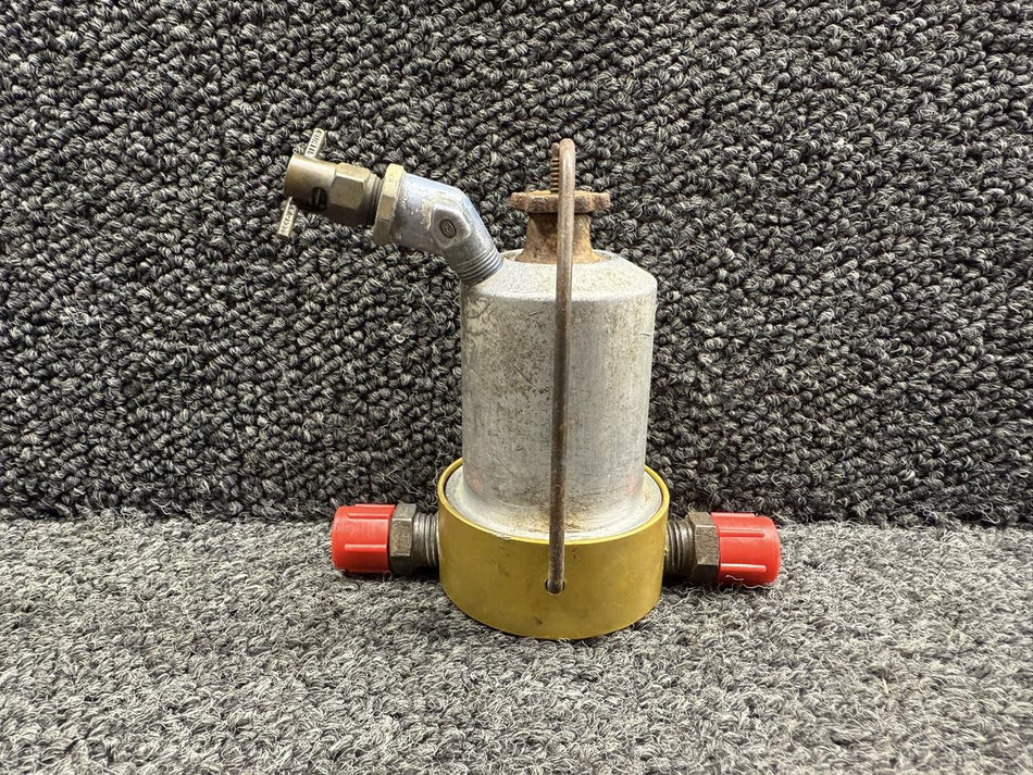 Piper Aircraft Parts 63839-003 Piper PA28R-200 Fuel Gascolator Assembly (Rust)