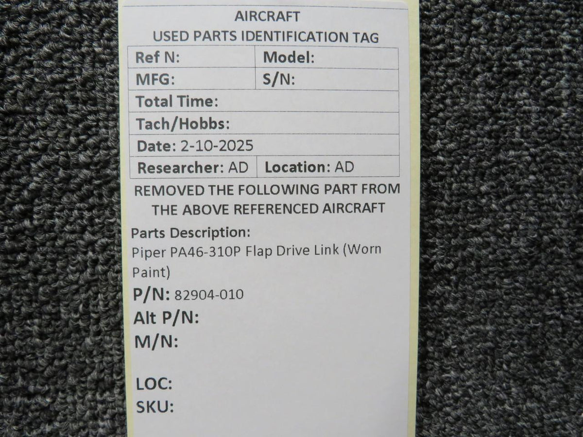 Piper Aircraft 82904-010 Piper PA46-310P Flap Drive Link (Worn Paint)