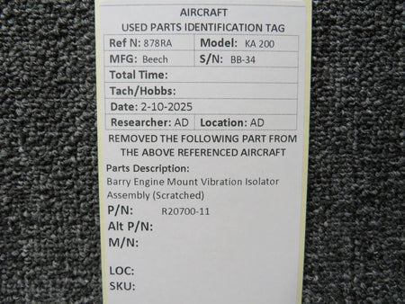 Barry Controls R20700-11 Barry Engine Mount Vibration Isolator Assembly (Scratched)