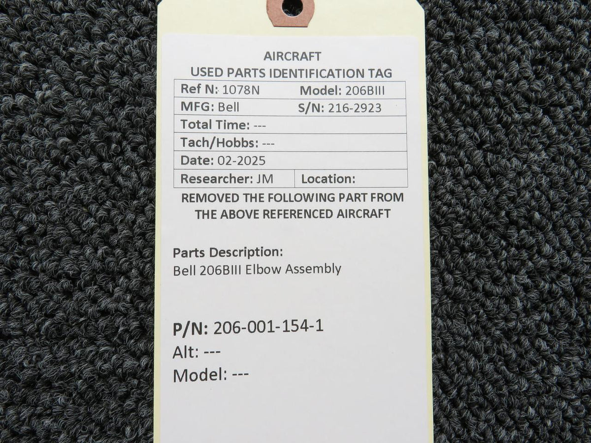 Bell 206-001-154-1 Bell 206BIII Elbow Assembly