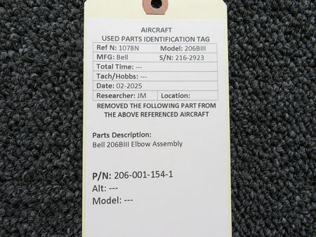 Bell 206-001-154-1 Bell 206BIII Elbow Assembly