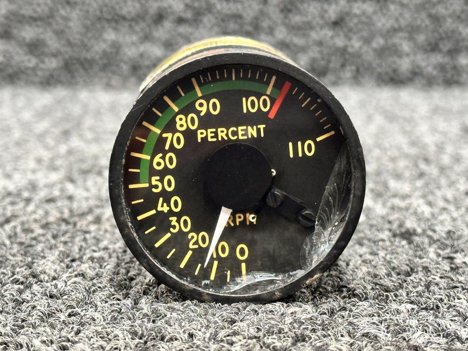 Lewis 162CF702 Air Tractor AT-502B Lewis Percent RPM Gauge (Cracked)
