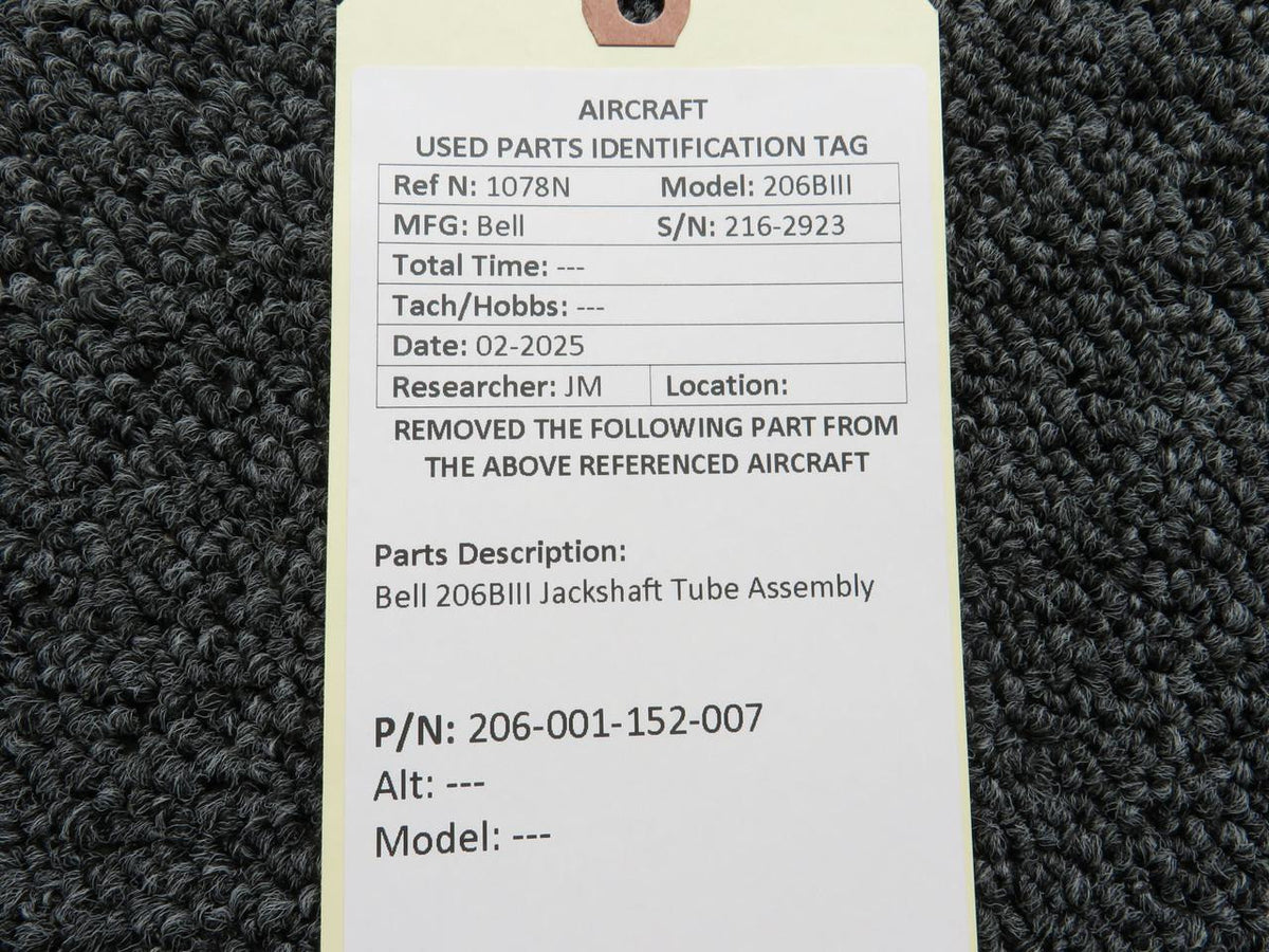 Bell 206-001-152-007 Bell 206BIII Jackshaft Tube Assembly