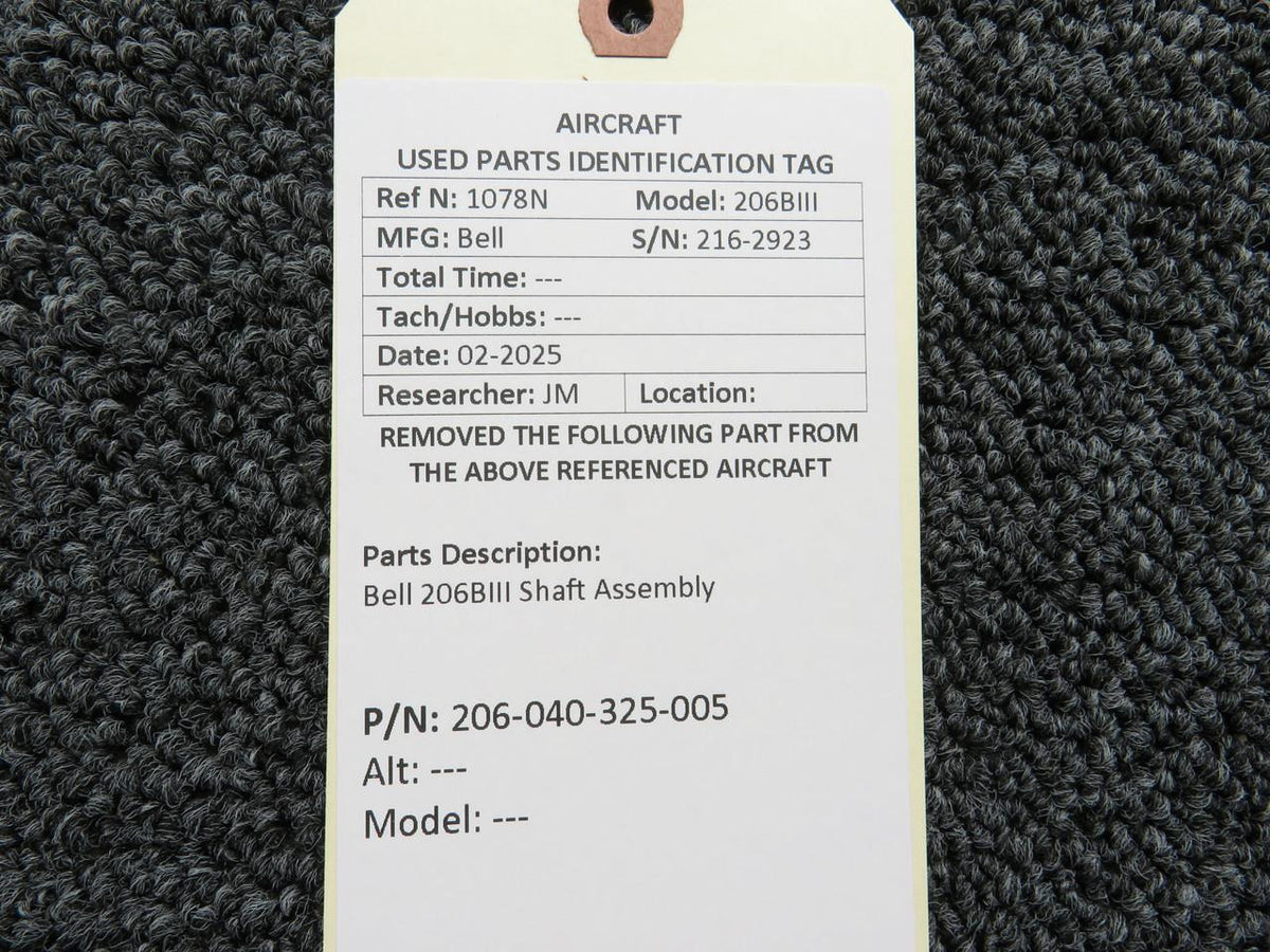Bell 206-040-325-005 Bell 206BIII Shaft Assembly
