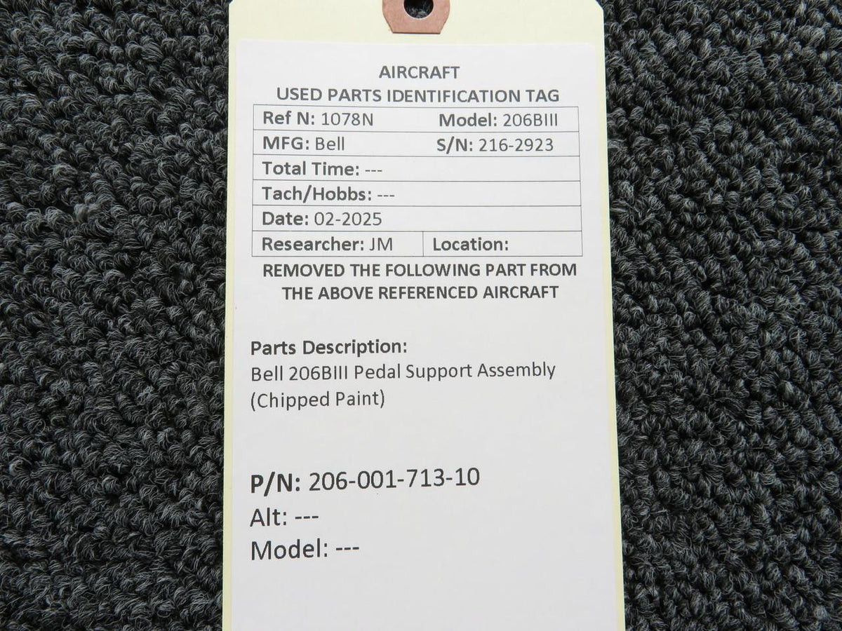 Bell 206-001-713-10 Bell 206BIII Pedal Support Assembly (Chipped Paint)