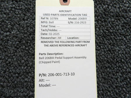 Bell 206-001-713-10 Bell 206BIII Pedal Support Assembly (Chipped Paint)