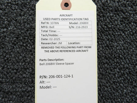 Bell 206-001-124-1 Bell 206BIII Sleeve Spacer