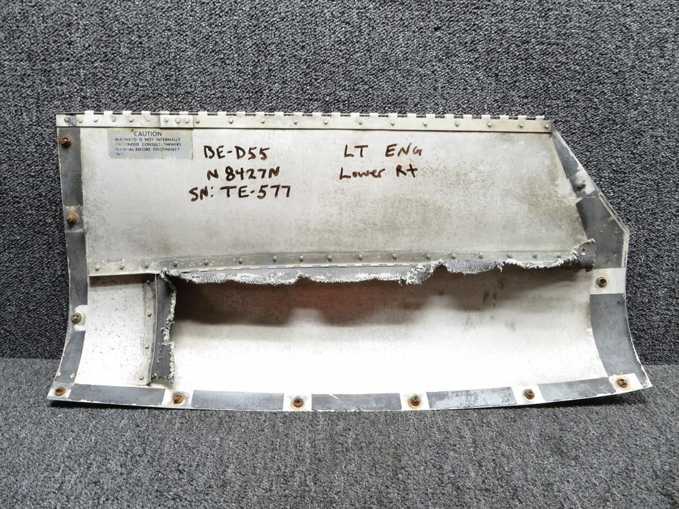 Beechcraft Parts 96-910012-66 Beechcraft D55 Cowl Door Left Engine Lower Right (Damaged)