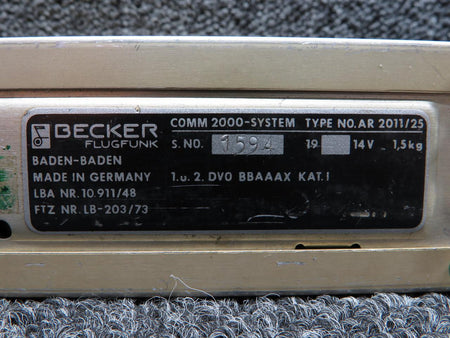 Becker AR2011/25 Becker Comm 2000 Transceiver (Volts:14)