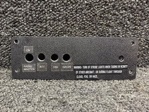 Piper PA28R-200 Switch Panel Cover with Backing Plate