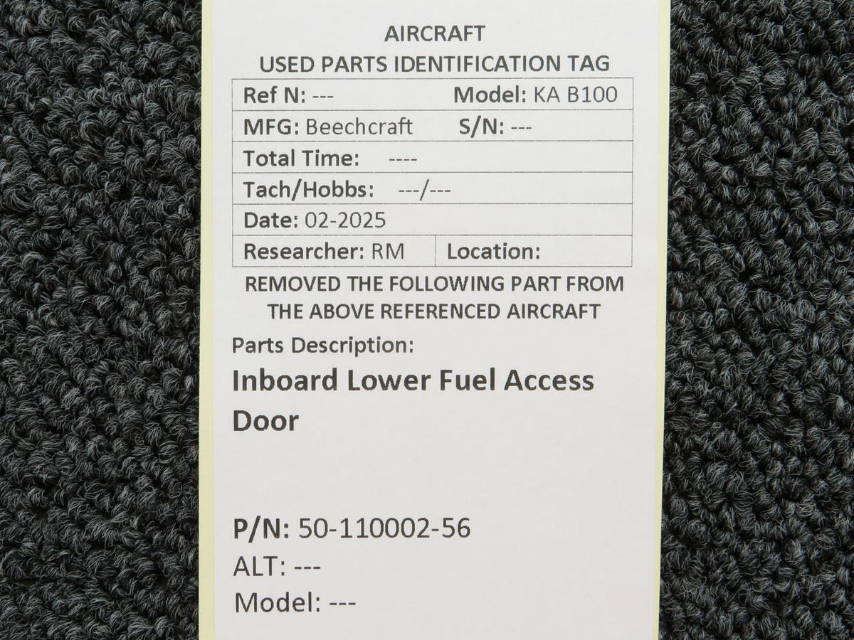 Beechcraft Parts 50-110002-56 Beechcraft KA B100 Inboard Lower Fuel Access Door