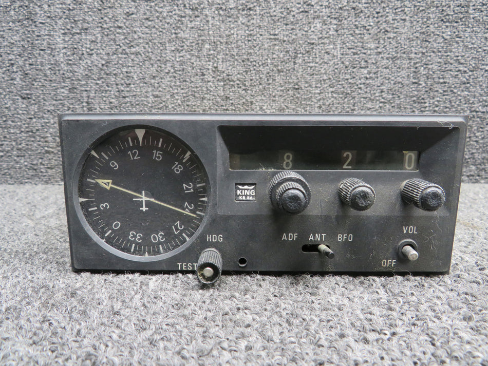 066-1038-00 King Radio KR-86 ADF Receiver Radio (14V) (Missing Knob)