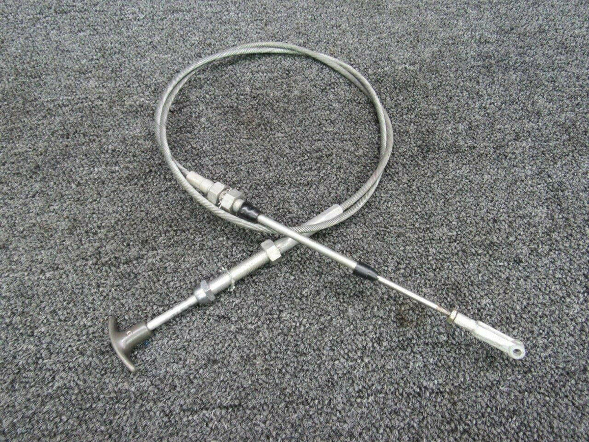 580-702-004 Cessna T337G Control Cable Assy Cabin Air Forward (Length: 61\") BAS Part Sales | Airplane Parts