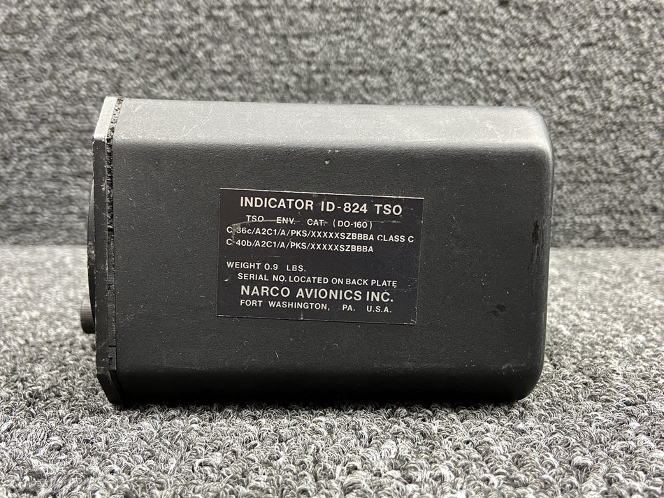 ID-824 Narco Avionics VOR, Localizer Indicator (Minus Connector)