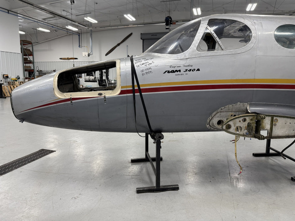 Cessna 340A Fuselage with Bill of Sale, Data Tag, Airworthiness, and Logs