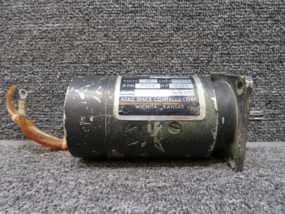 9910055-1 Aero Space Controls DC Flap Motor Assembly (Volts: 28) (Rpm: 7500)