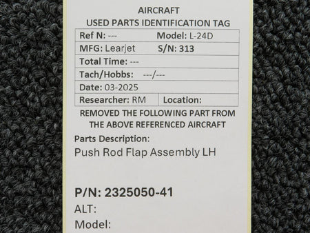 LearJet 2325050-41 Learjet L-24D Push Rod Flap Assembly LH