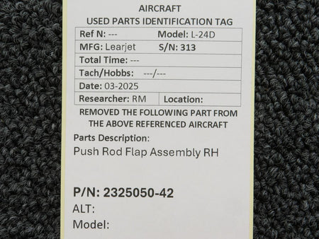 LearJet 2325050-42 Learjet L-24D Push Rod Flap Assembly RH