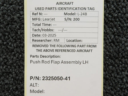 LearJet 2325050-41 Learjet L-24B Push Rod Flap Assembly LH