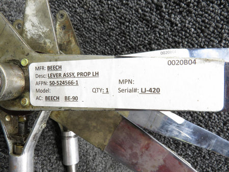 Beechcraft Parts 50-524502 Beechcraft BE-90 Engine Controls Pivot Shaft Assembly